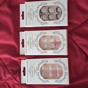 Press on pedicure lot 3 sets